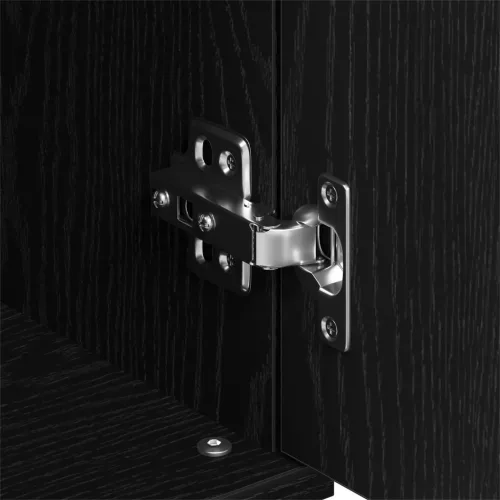  Fekete tölgyfából készült oldalszekrény 104x35x70 cm Mérnöki fa