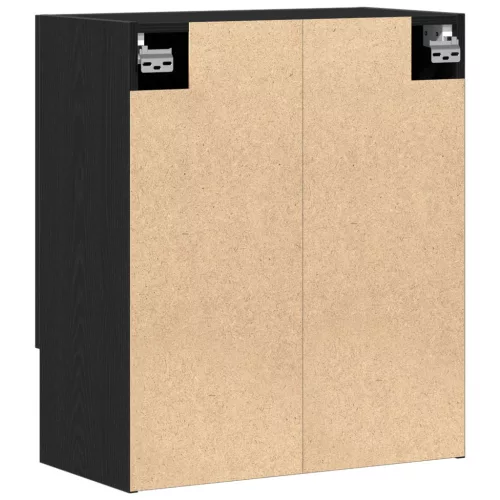  Fali Szekrény Fekete Tölgy 60x31x70 cm Mérnöki Fa