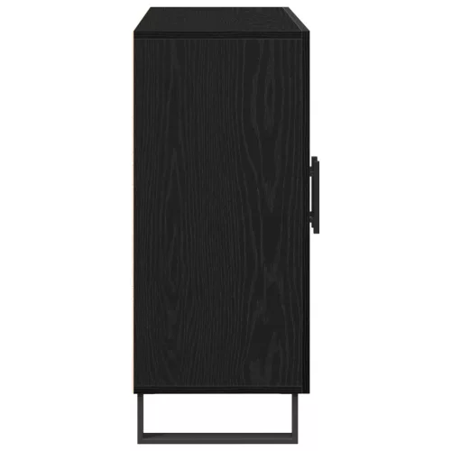  3 ajtós tálaló szekrény Fekete tölgy 90x34x80 cm Műgyanta