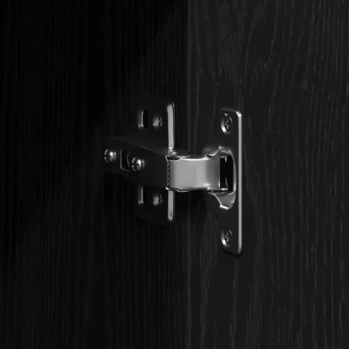  3 ajtós tálaló szekrény Fekete tölgy 90x34x80 cm Műgyanta