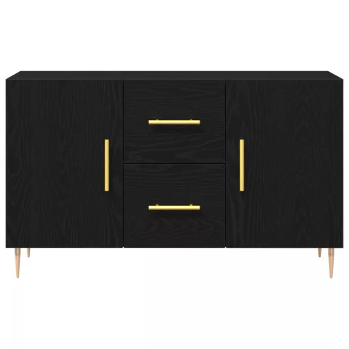  Fekete tölgyfa szekrény 100x36x60 cm Mérnöki fa