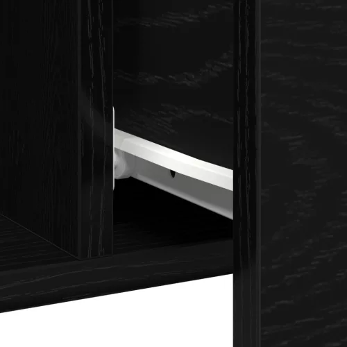  Fekete tölgyfa szekrény 100x36x60 cm Mérnöki fa