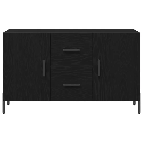  Fekete Tölgy Oldalszekrény 100x36x60 cm Mérnöki Fa