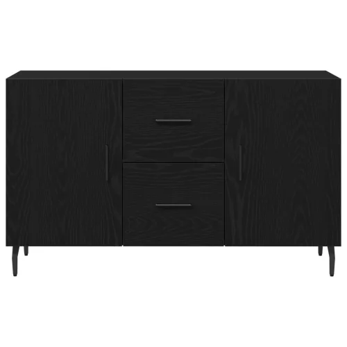  Oldalszekrény Fekete Tölgy 100x36x60 cm Mérnöki Fa