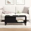  Fekete Tölgy Kávézó Asztal 90x50x36,5 cm Műszaki Fa
