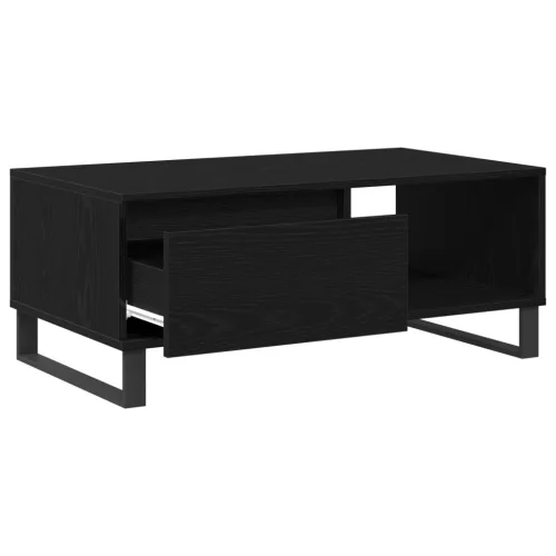  Fekete Tölgy Kávézó Asztal 90x50x36,5 cm Műszaki Fa