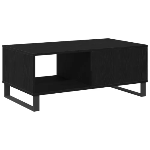  Fekete Tölgy Kávézó Asztal 90x50x36,5 cm Műszaki Fa
