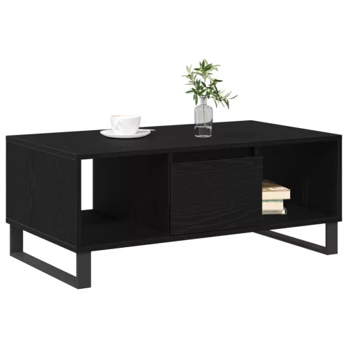  Fekete tölgy kávézóasztal 90x50x36,5 cm Készített fa