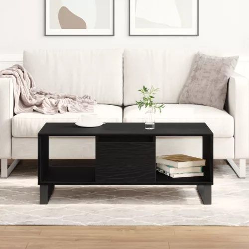  Fekete tölgy kávézóasztal 90x50x36,5 cm Készített fa