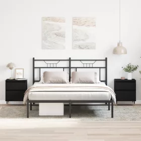    Éjjeli szekrények 2db Fekete tölgy 40x35x50 cm Szerelt fa