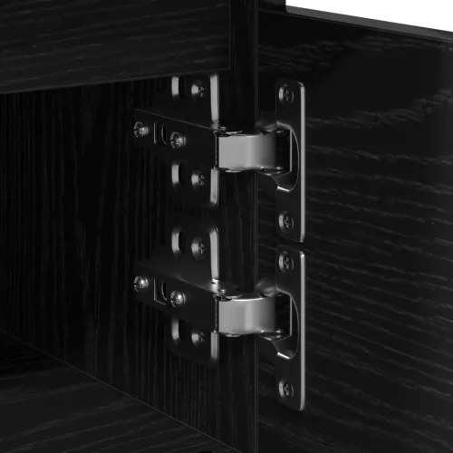  Éjjeli szekrények 2db Fekete tölgy 40x35x50 cm Szerelt fa