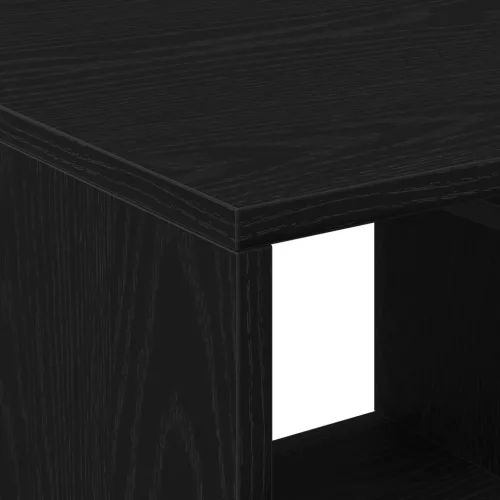  Dohányzóasztal Fekete Tölgy 90x49x45 cm Mérnöki Fa