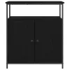  Oldalszekrény Fekete tölgy 70x30x80 cm Műanyag