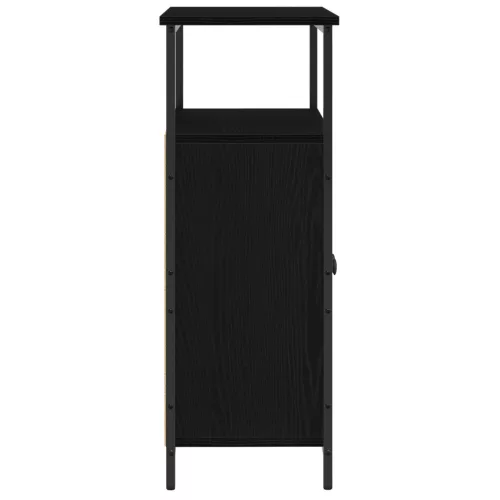  Oldalszekrény Fekete tölgy 70x30x80 cm Műanyag