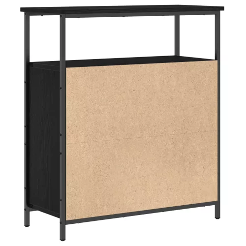  Oldalszekrény Fekete tölgy 70x30x80 cm Műanyag