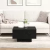  Fekete tölgy Kávózóasztal 55x55x31 cm Mérnöki fa