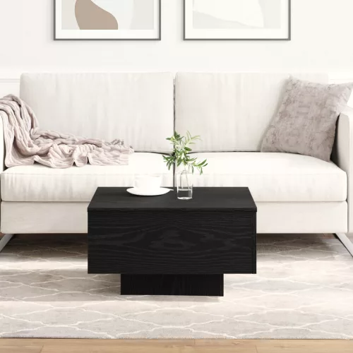  Fekete tölgy Kávózóasztal 55x55x31 cm Mérnöki fa