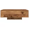  LED világítással ellátott dohányzóasztal régi fa 85x55x31 cm