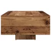  LED világítással ellátott dohányzóasztal régi fa 85x55x31 cm