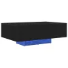  Dohányzóasztal LED világítással Fekete tölgy 85x55x31 cm