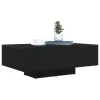  Dohányzóasztal LED világítással Fekete tölgy 85x55x31 cm