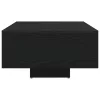  Dohányzóasztal LED világítással Fekete tölgy 85x55x31 cm