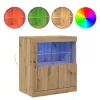  LED lámpás oldalszekrény Artisan tölgy 60,5x37x67 cm