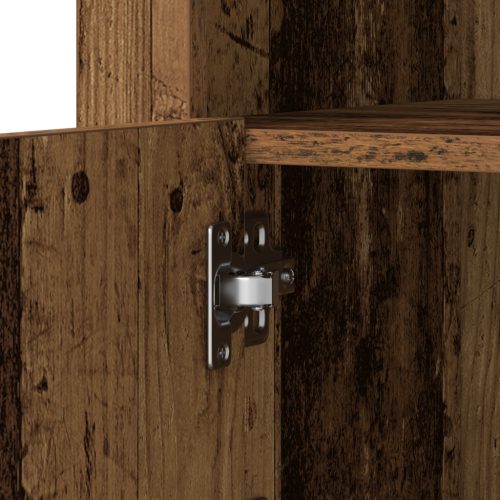  LED világítással rendelkező oldalszekrény, öreg fa, 41x37x67 cm