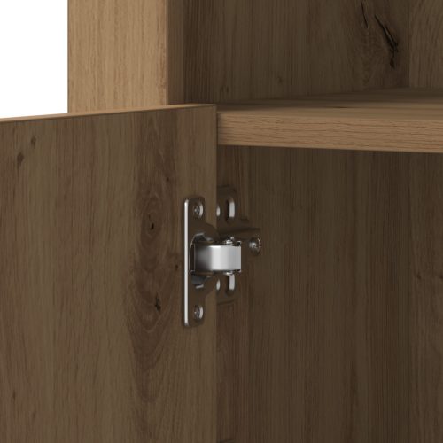  LED világítással ellátott mellékbüfé, Artisan tölgy, 41x37x67 cm