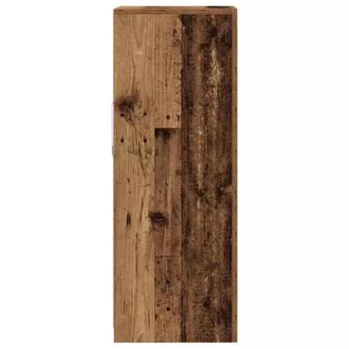  LED világítással rendelkező oldalajtó régi fa 41x37x100 cm