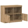  büfé LED világítással Kézműves tölgy 81x37x67 cm