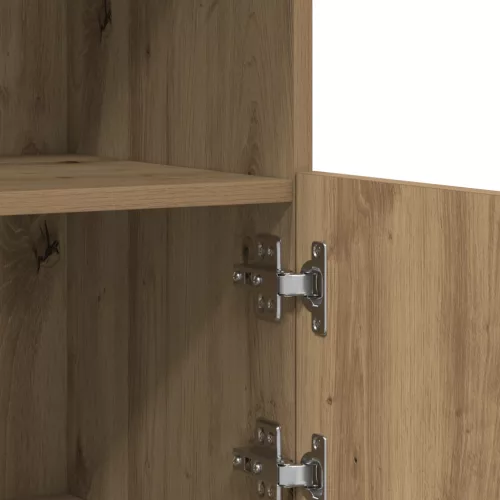  büfé LED világítással Kézműves tölgy 81x37x67 cm