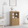  LED világítással rendelkező oldalszekrény, Kézműves tölgy, 60x37x100 cm