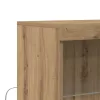  LED világítással rendelkező oldalszekrény, Kézműves tölgy, 60x37x100 cm