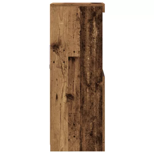  LED világítással ellátott oldalszekrény, öreg fa 41x37x100 cm