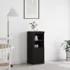  LED világítással rendelkező feketefenyő kis szekrény 41x37x100 cm