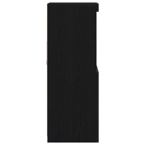 LED világítással rendelkező feketefenyő kis szekrény 41x37x100 cm