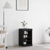  Oldalszekrény LED világítással Fekete tölgy 41x37x67 cm