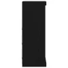  LED világítással rendelkező oldal szekrény Fekete tölgy 41x37x100 cm