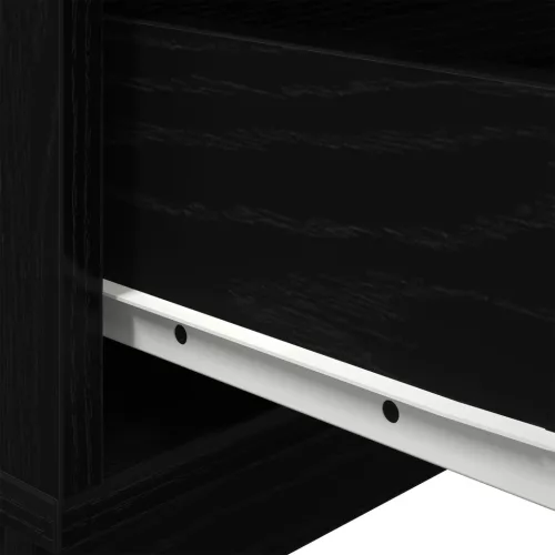  éjjeli szekrény LED világítással fekete tölgy 70 x 36 x 40.5 cm