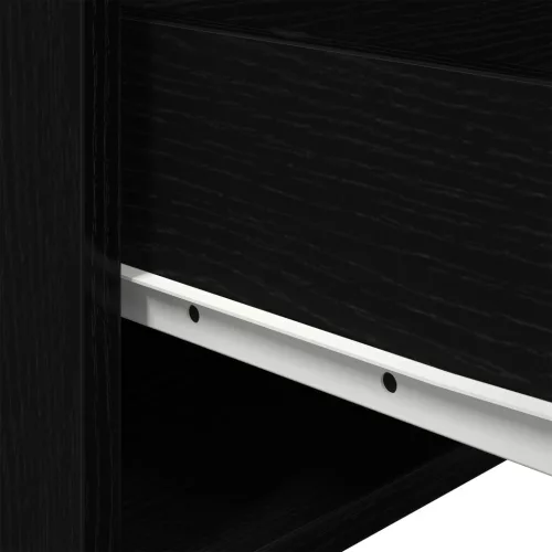  Éjjeli szekrény LED világítással, Fekete tölgy 50x36x30 cm