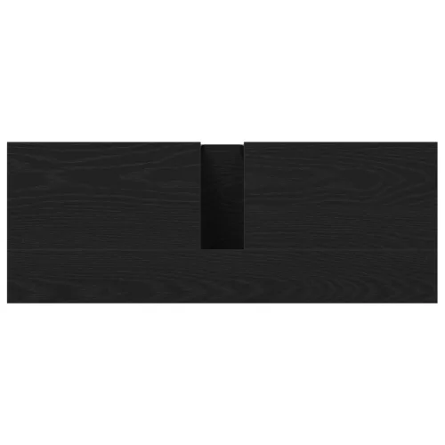  Fürdőszobai Mosdószekrény Fekete Tölgy 80x30x60 cm Műanyag