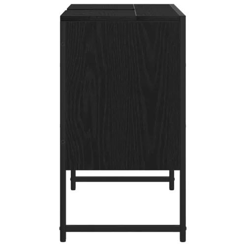  Fürdőszoba Mosdószekrény Fekete tölgy 60x33x60 cm Szerelt Fa