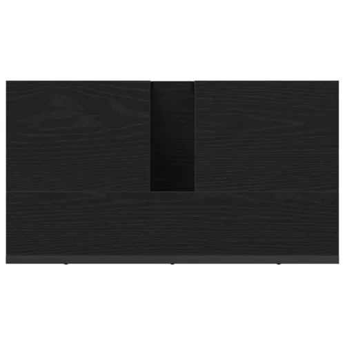  Fürdőszoba Mosdószekrény Fekete tölgy 60x33x60 cm Szerelt Fa