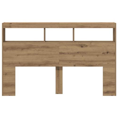  kézműves tölgy áthidalószekrény LED-ekkel 160 x 17 x 102 cm