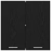  Fekete Tölgy Fali Szekrény 60 x 31 x 60 cm Műanyagból