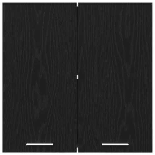  Fekete Tölgy Fali Szekrény 60 x 31 x 60 cm Műanyagból