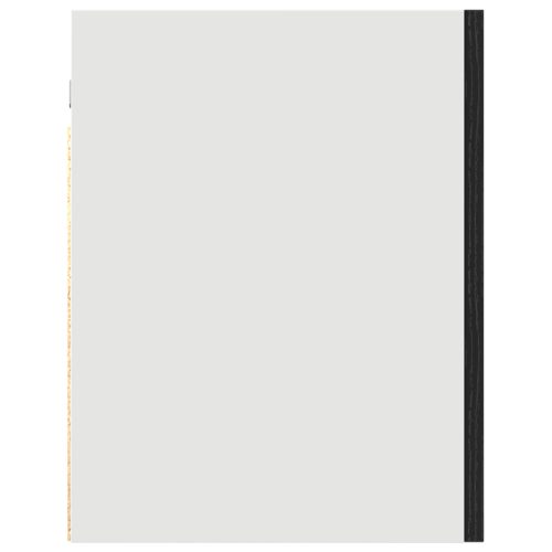  Fekete Tölgy Függő Szekrény - 60x31x60 cm, Mérnöki Fából Készült