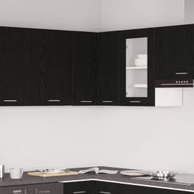    Függőleges Sarokszekrény - Fekete Tölgy - 57 x 57 x 60 cm - Mérnöki fából készült