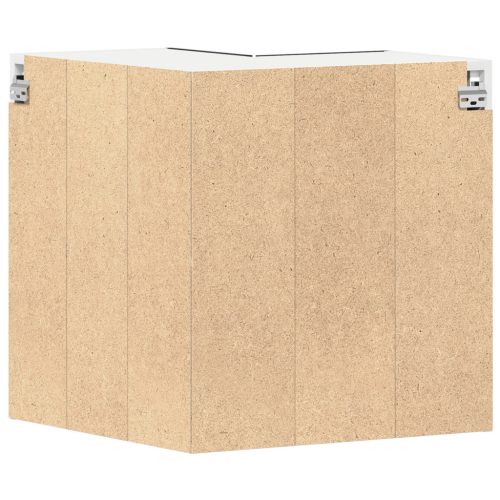  Függőleges Sarokszekrény - Fekete Tölgy - 57 x 57 x 60 cm - Mérnöki fából készült